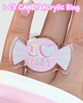 I <3 CANDY Acrylic Ring