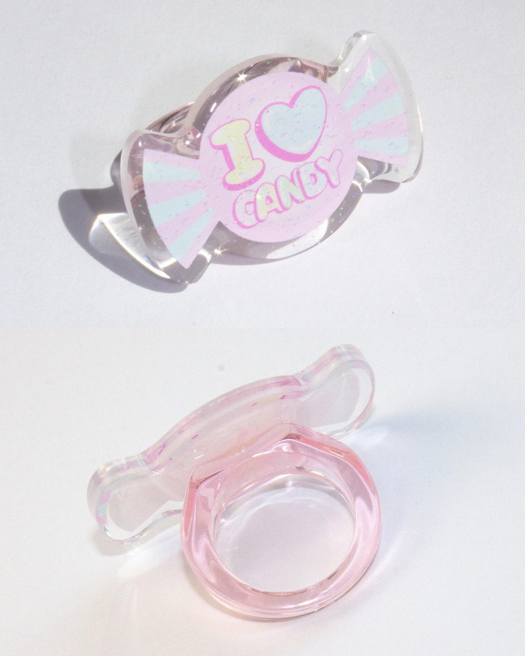 I <3 CANDY Acrylic Ring