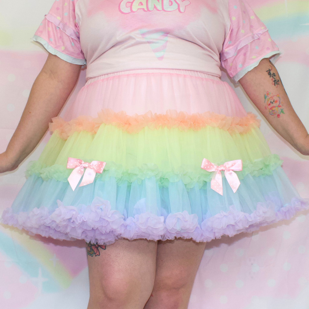 Rainbow Sorbet Fluffy Skirt