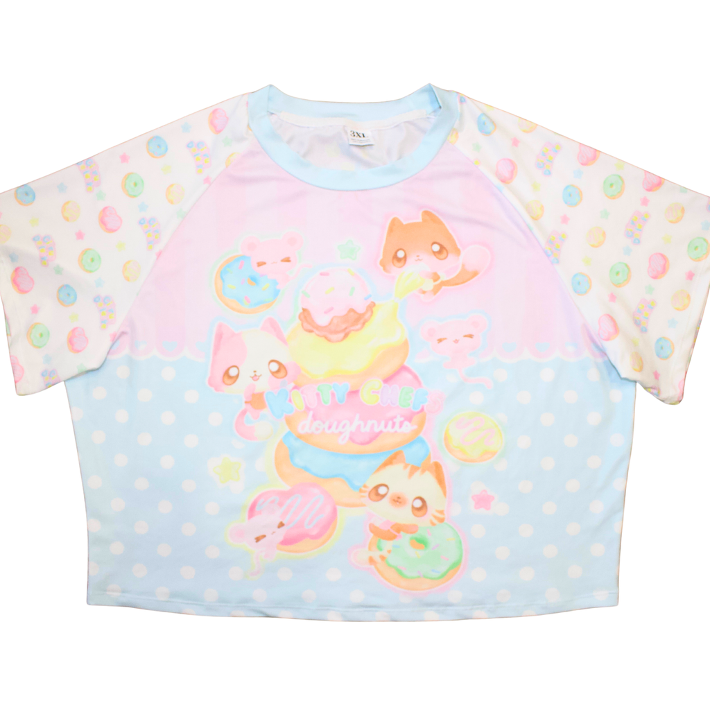 Kitty Chef's Doughnuts Crop Tee