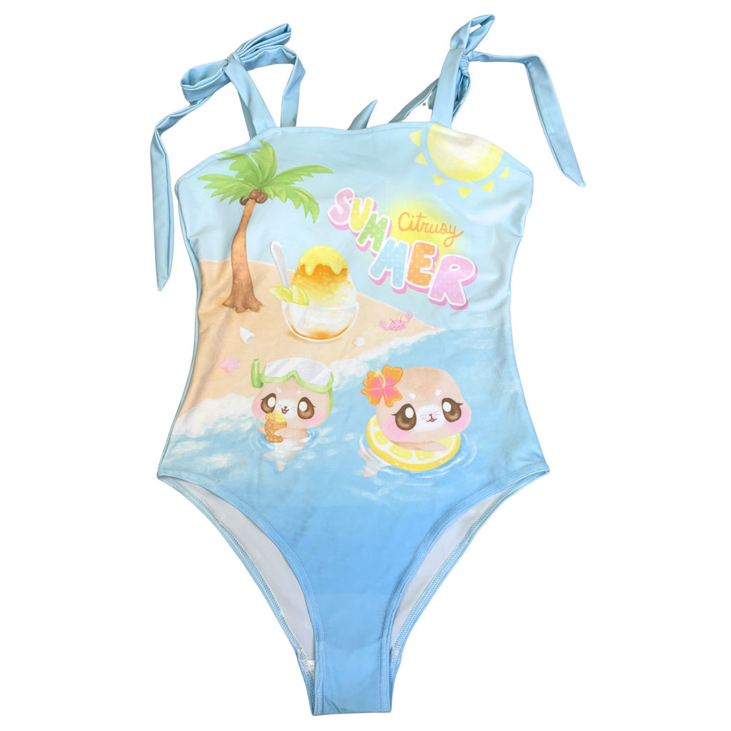 Citrusy Summer One-Piece Swimsuit