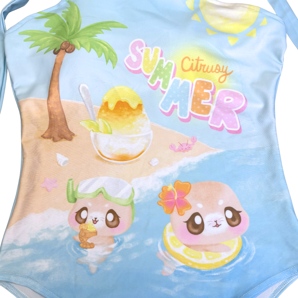 Citrusy Summer One-Piece Swimsuit