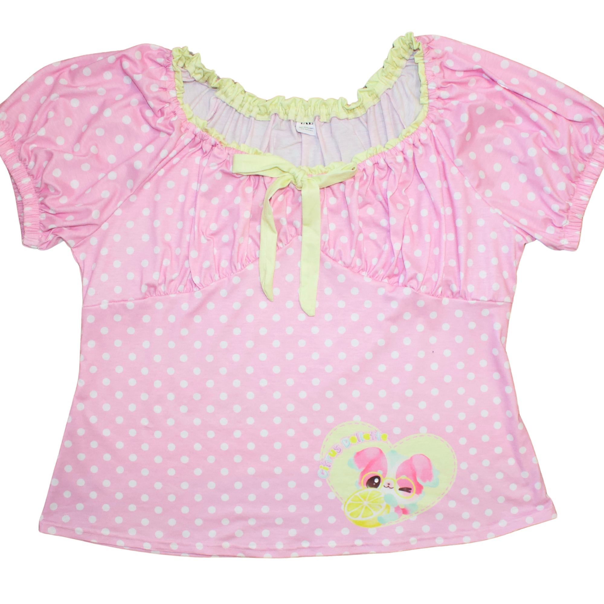 Strawberry Yuzu-ade Puff Sleeve Top