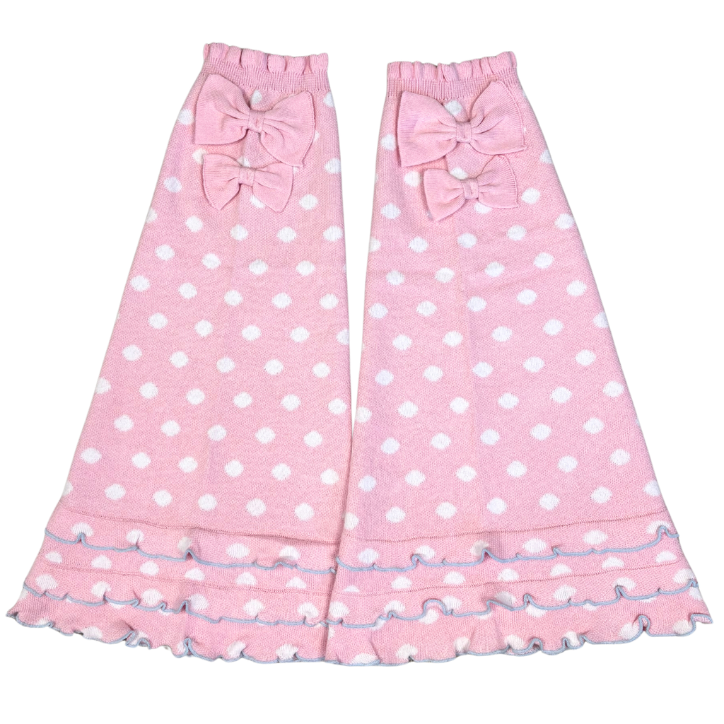 Candy Pink Polka Dot arm & leg warmers