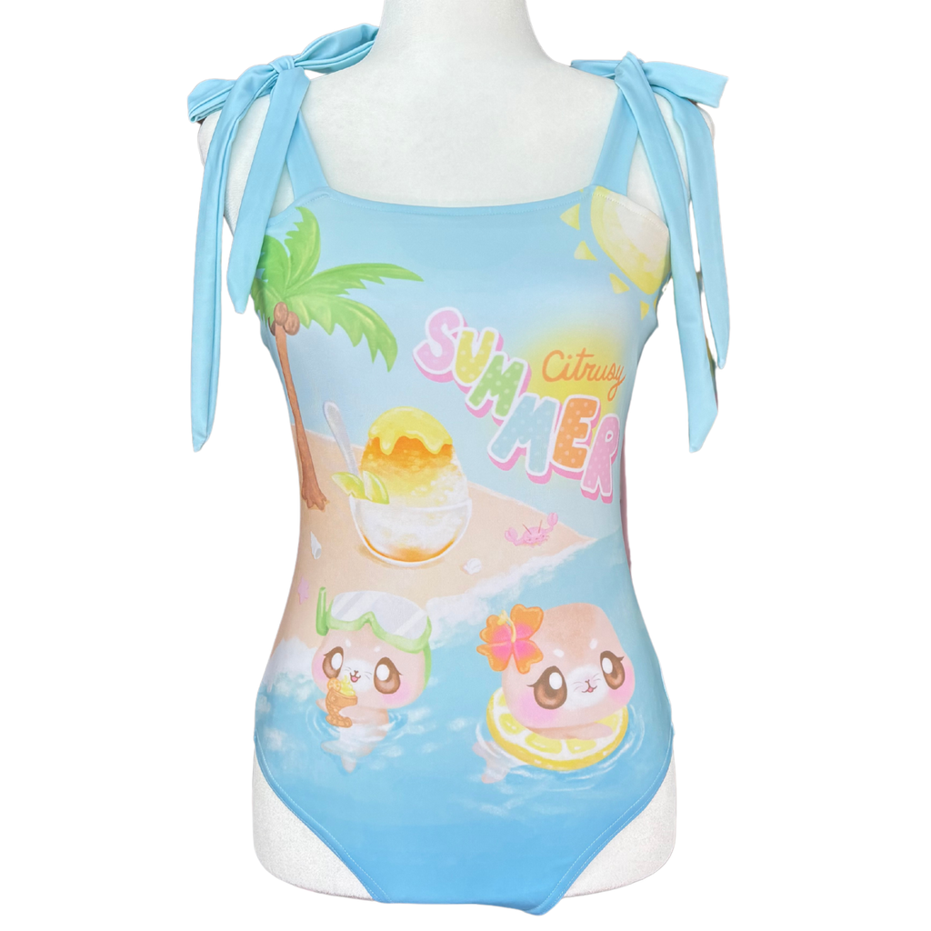 Citrusy Summer One-Piece Swimsuit