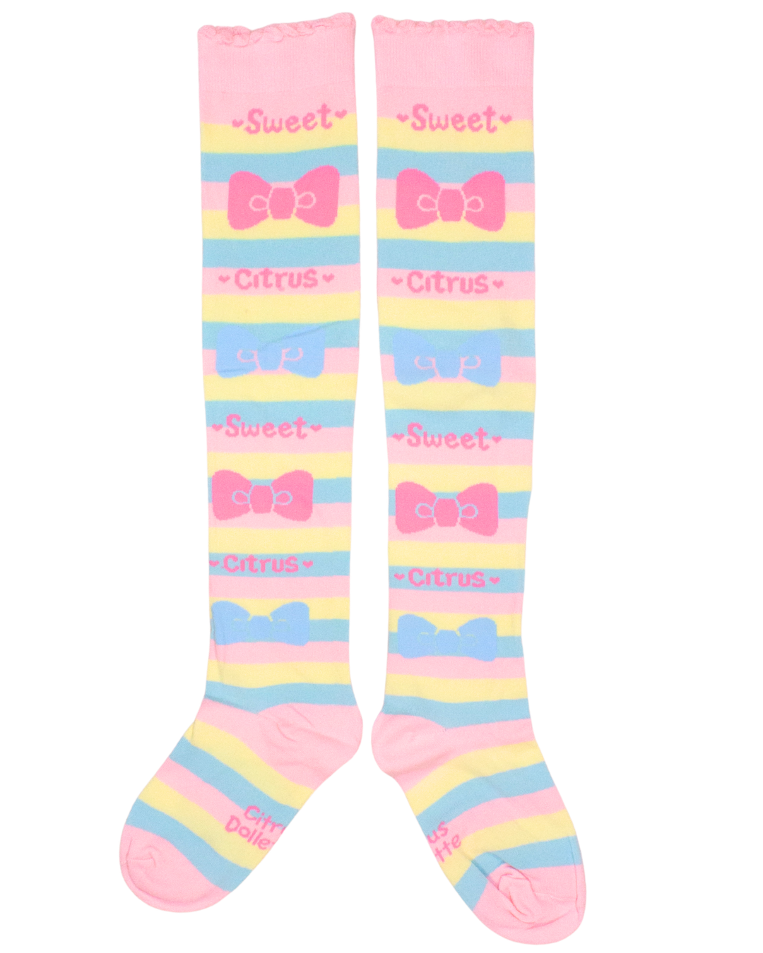 Sweet Citrus Thigh High Socks