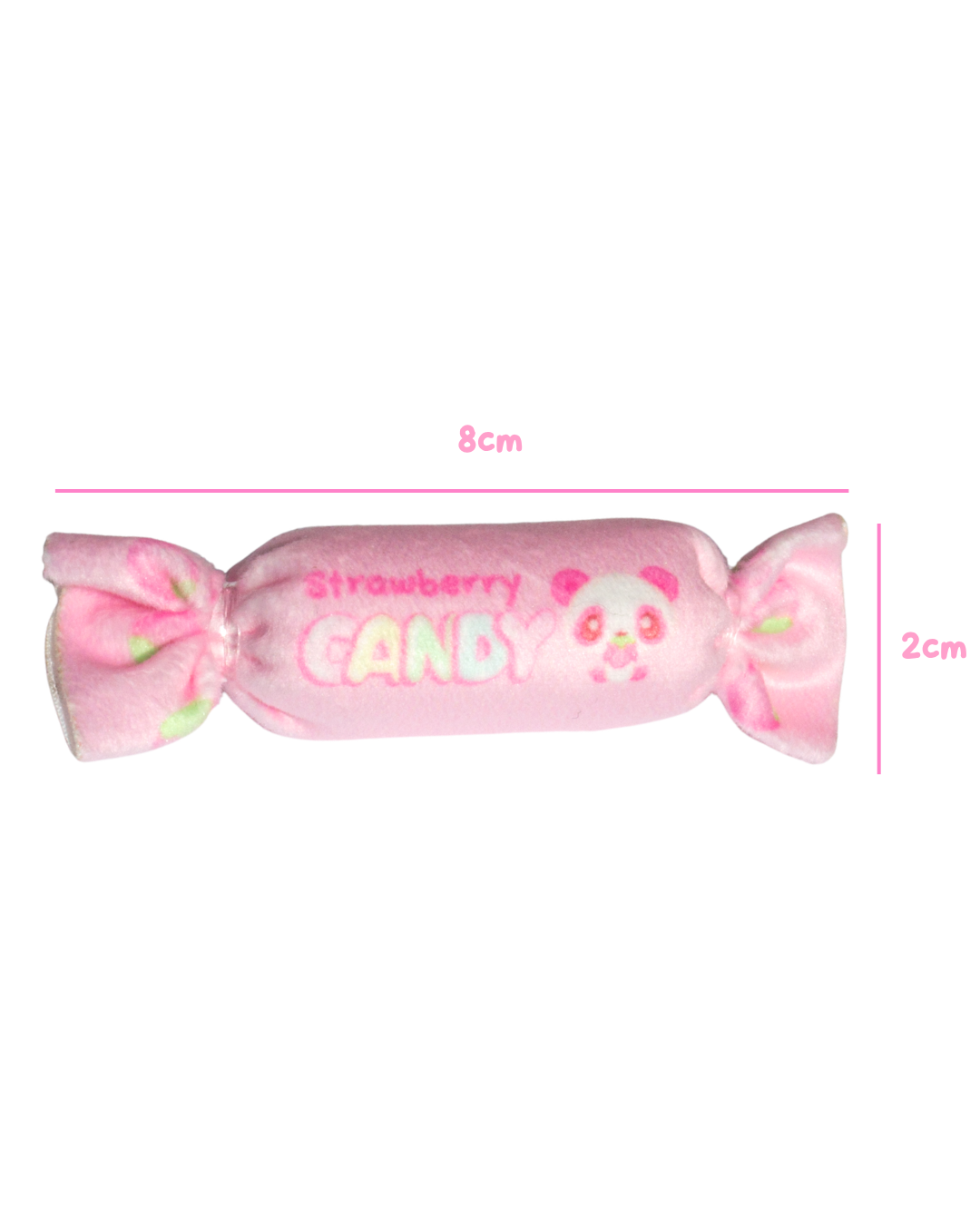Strawberry Candy Plush Hair Clip