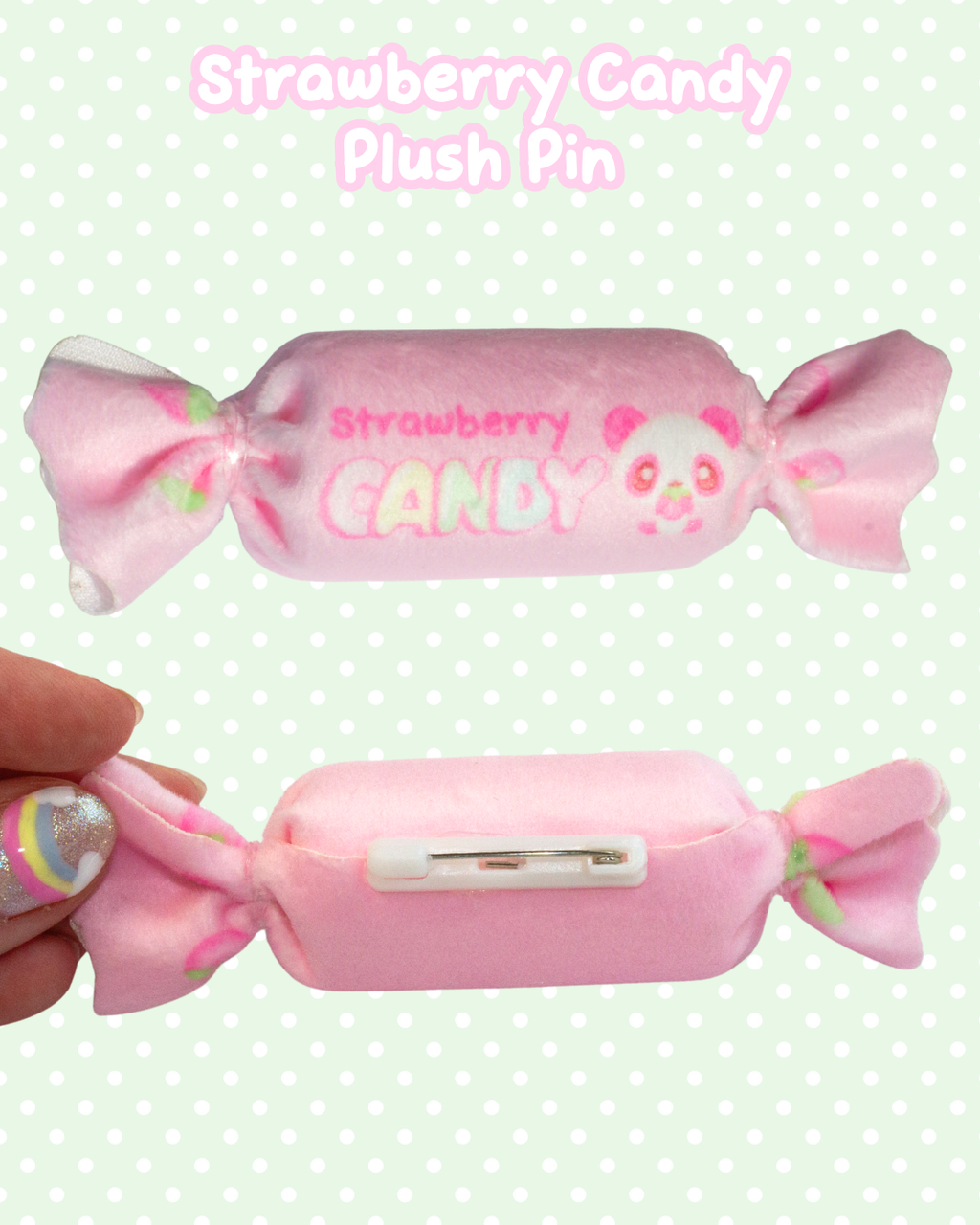 Strawberry Candy Plush Pin