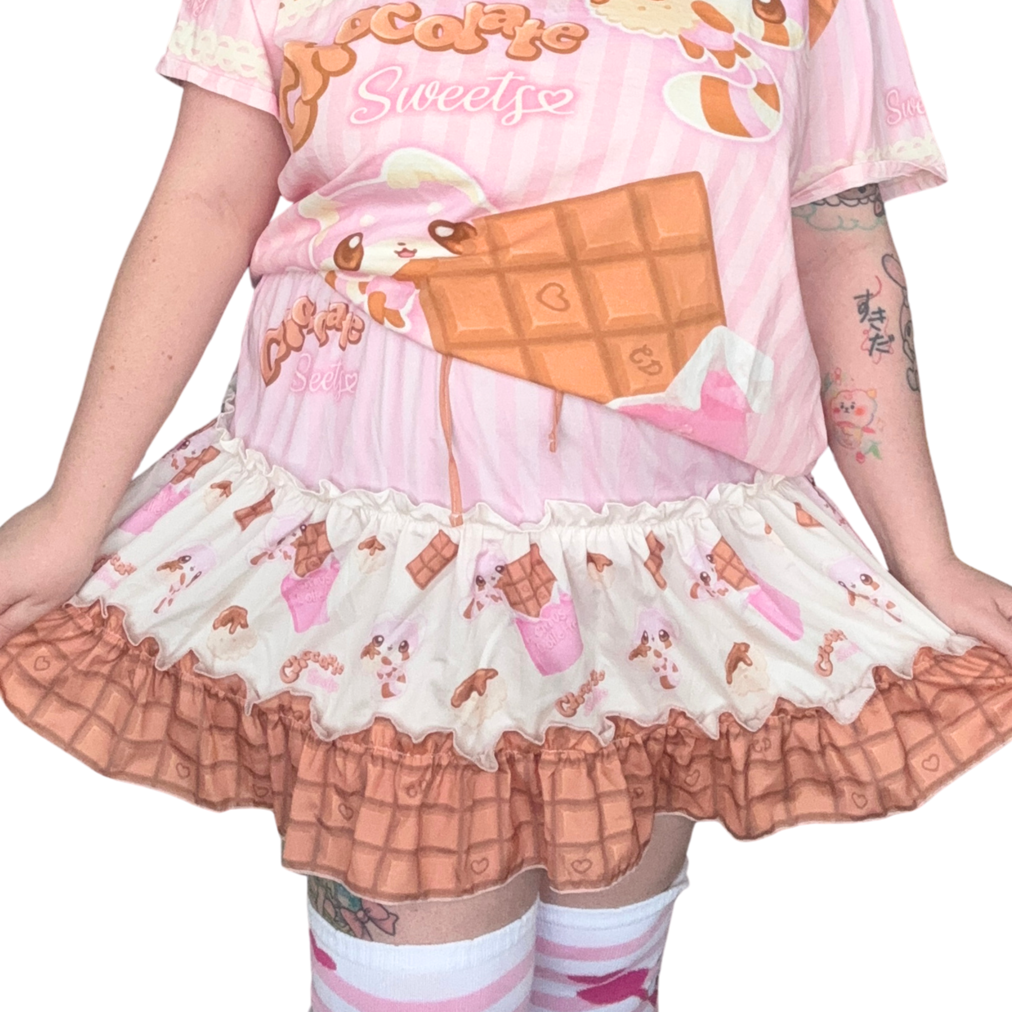 Chocolate Sweets Tiered Skirt