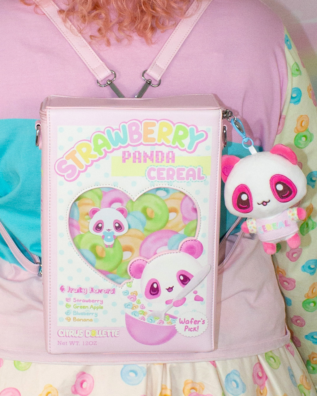Strawberry Panda Cereal Box Ita Bag *preorder*