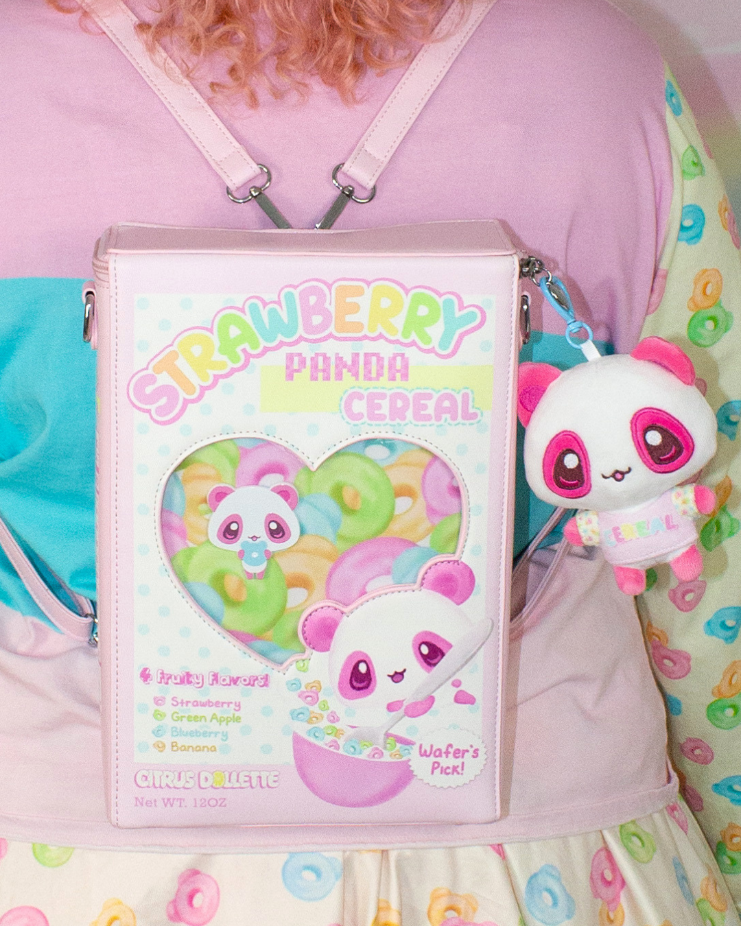 Strawberry Panda Cereal Box Ita Bag *preorder*
