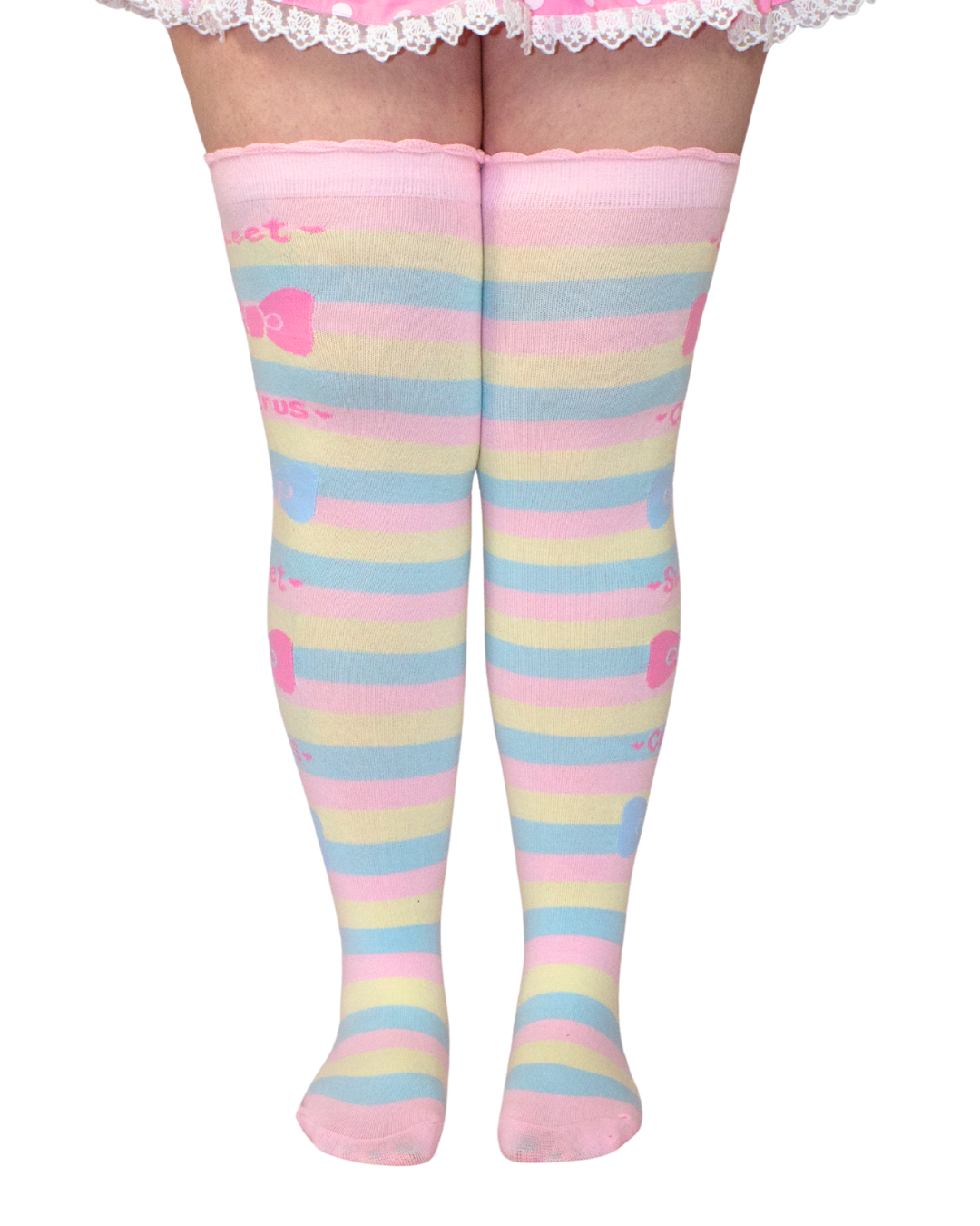 Sweet Citrus Thigh High Socks