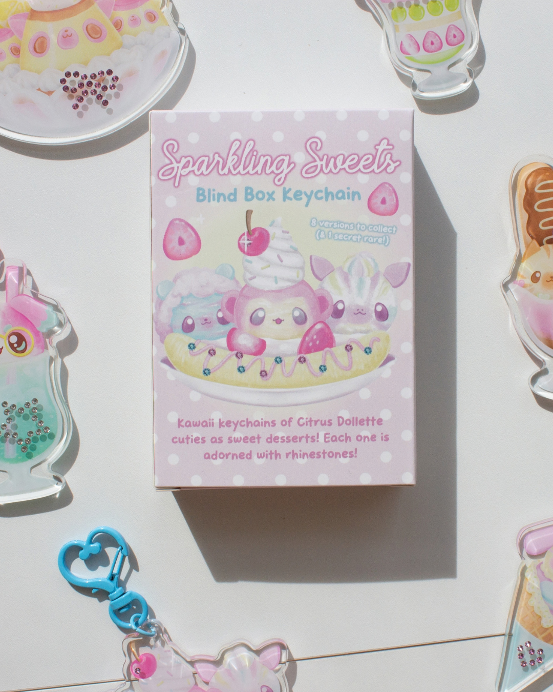 Sparkling Sweets Rhinestone Keychain Blind Box