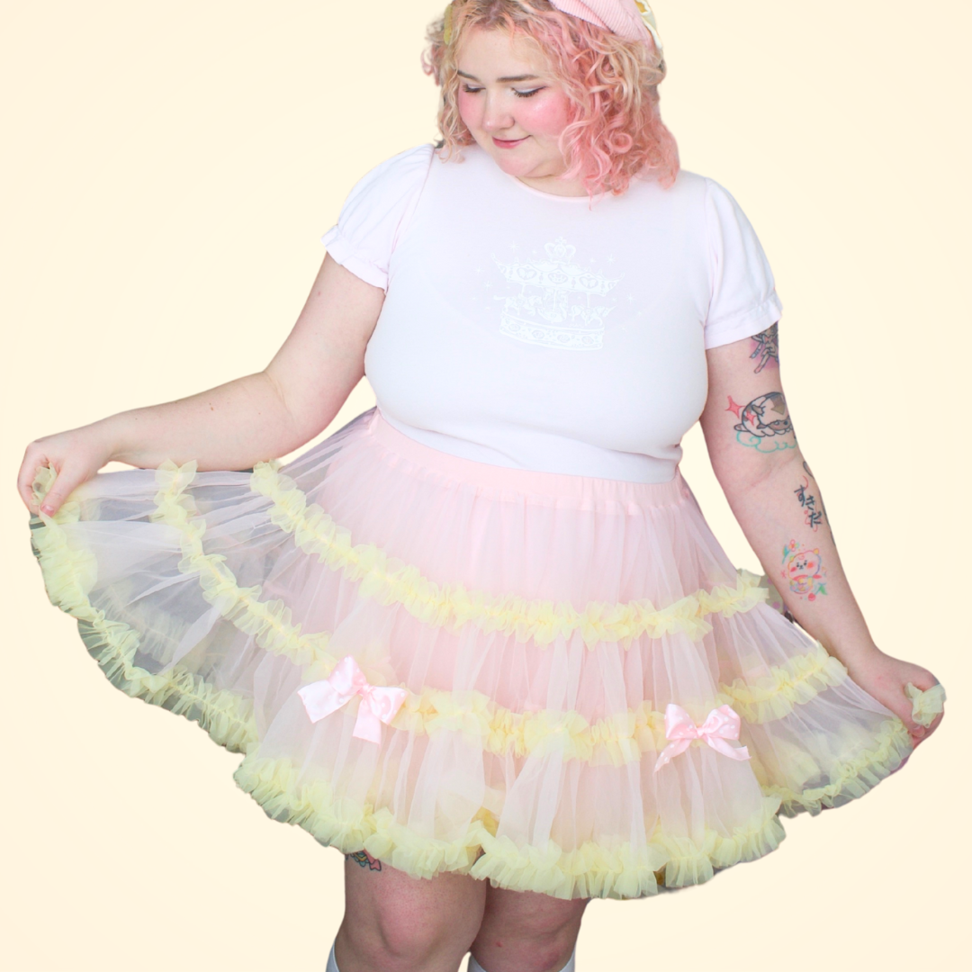 Strawberry Banana Fluffy Skirt