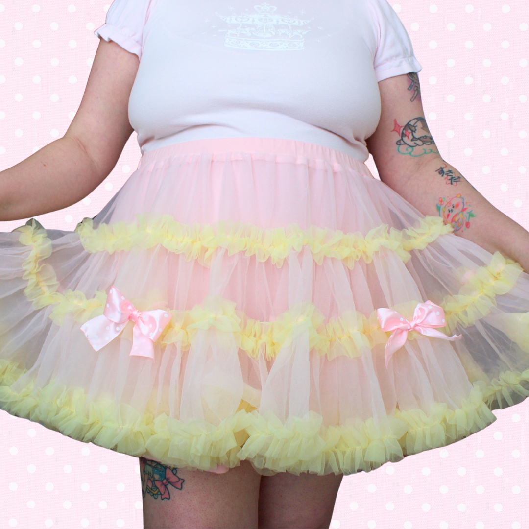Strawberry Banana Fluffy Skirt