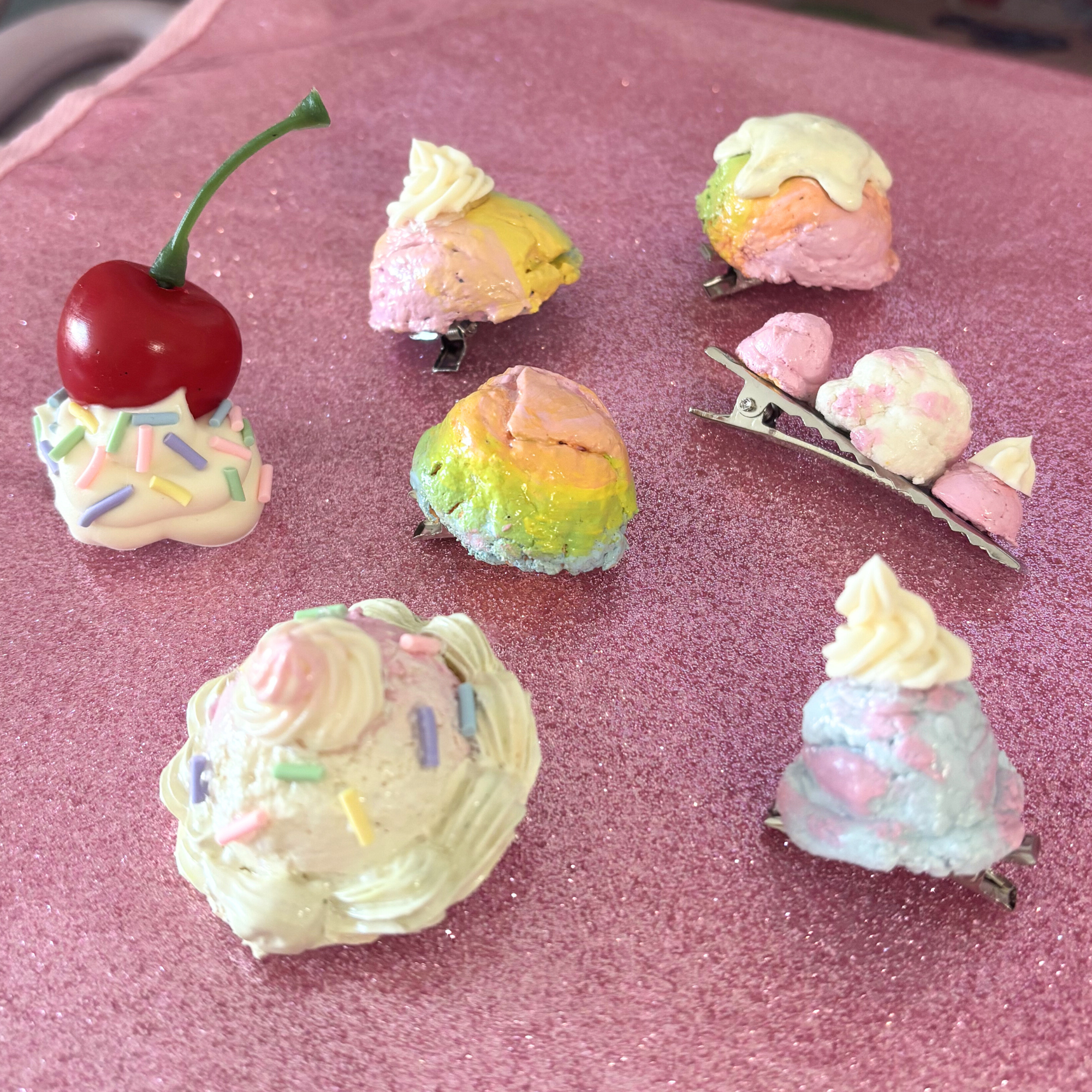 Ice Cream Lovers Hair Clips