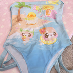 Citrusy Summer one-piece swimsuit sample - M