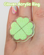 Lucky Clover Acrylic Ring