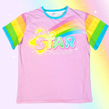 Shining Star Rainbow Cotton T-shirt - Pink