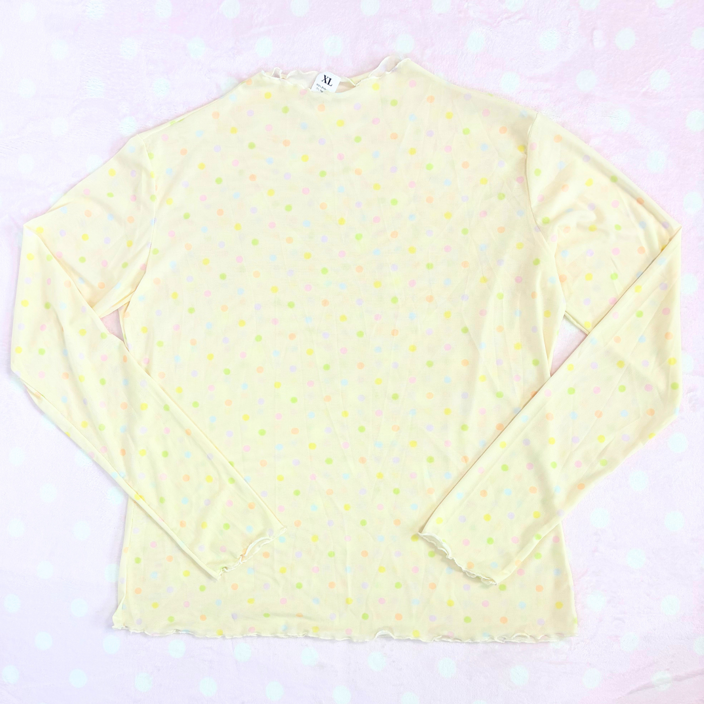Buttercream Confetti Mesh Top
