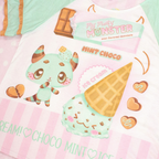 Mint Choco Ice Cream Ruffle Tee