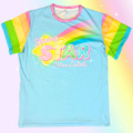 Shining Star Rainbow Cotton Tee - Blue
