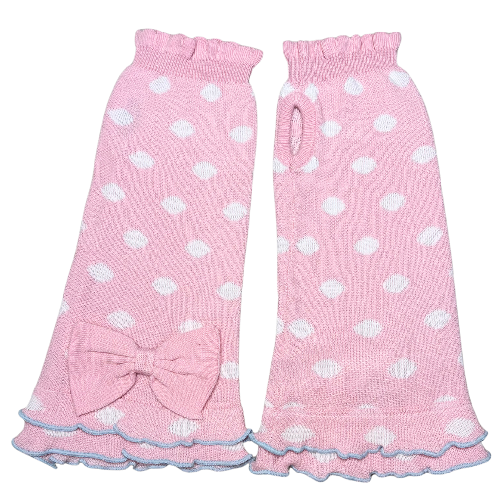 Candy Pink Polka Dot arm & leg warmers