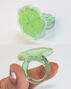Lucky Clover Acrylic Ring