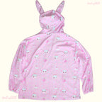 Kawaii Pink Bunny Plush Hoodie
