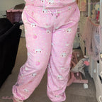 Kawaii Pink Bunny Plush Pants