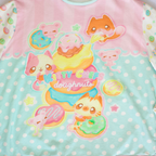 Kitty Chef's Doughnuts Cotton Crewneck Sweatshirt