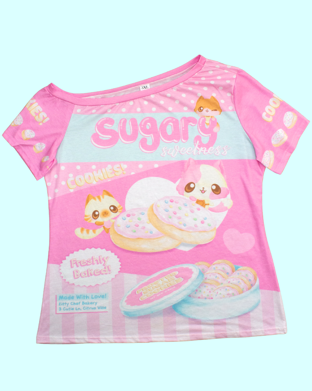 Sugary Sweet Cookies One Shoulder Tee