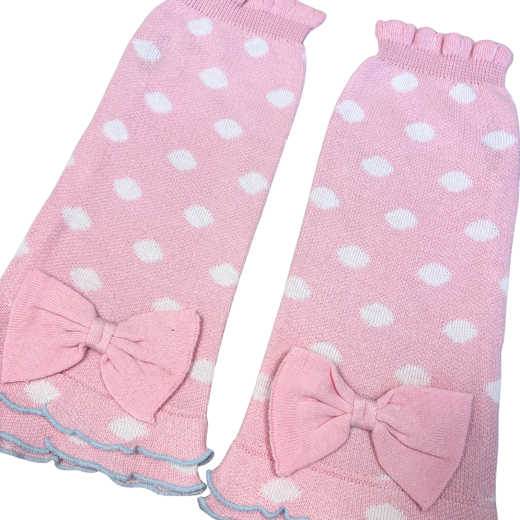 Candy Pink Polka Dot arm & leg warmers