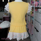 Yellow polka dot set