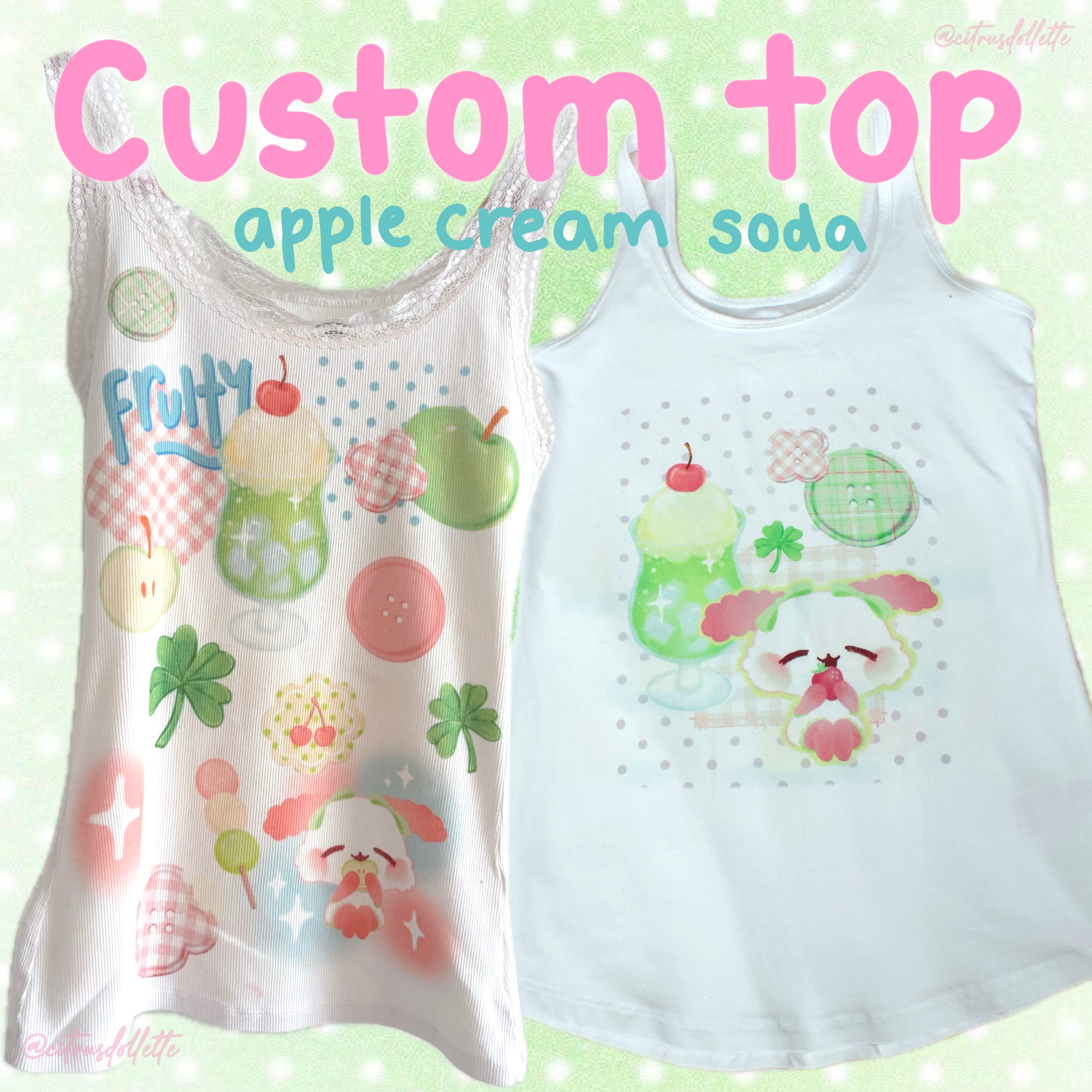 Custom Apple Cream Soda Top