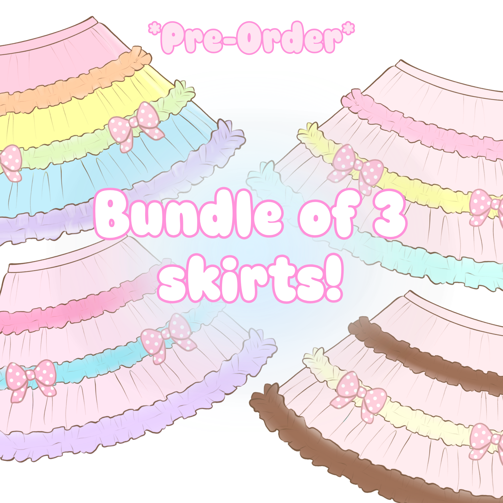 Bundle of 3 Fluffy Skirts Preorder!