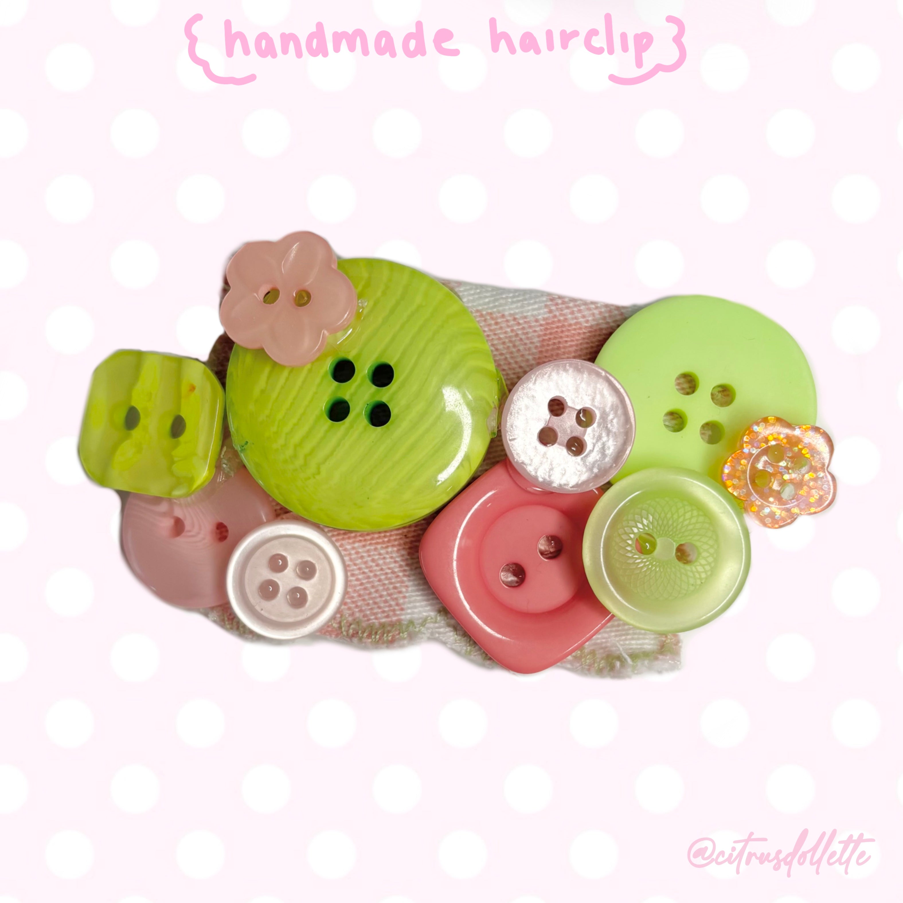 Button Hair Clips