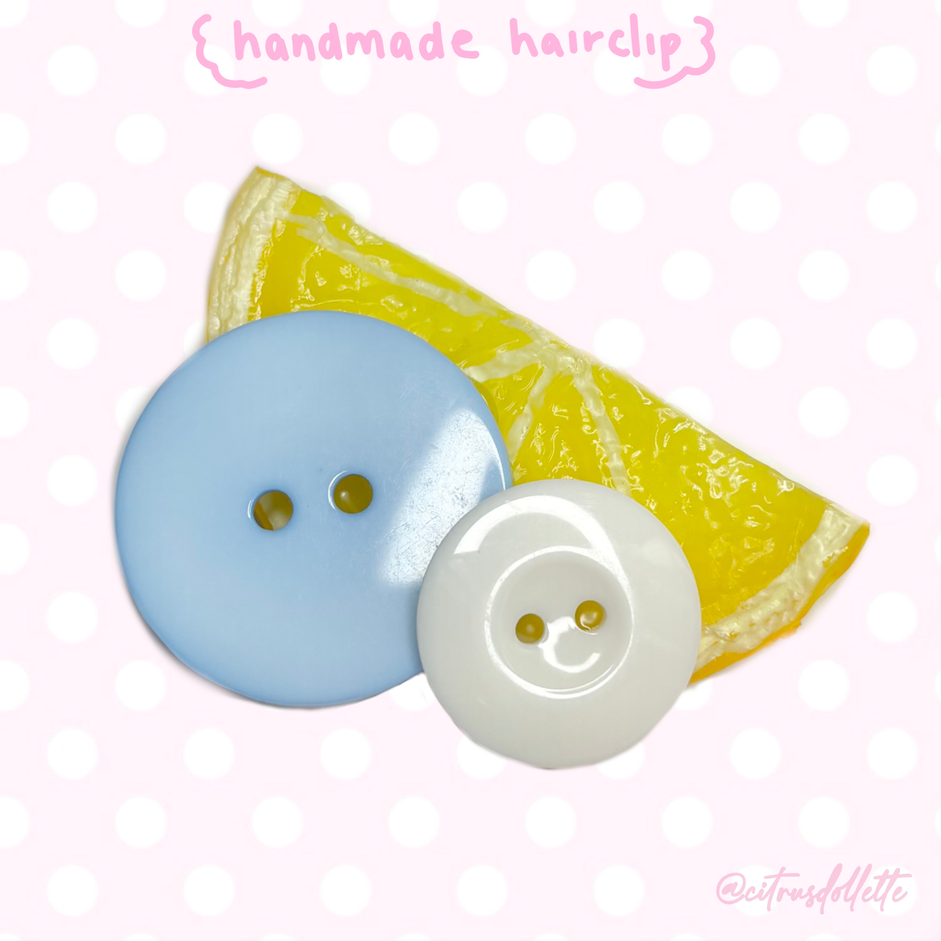 Button Hair Clips
