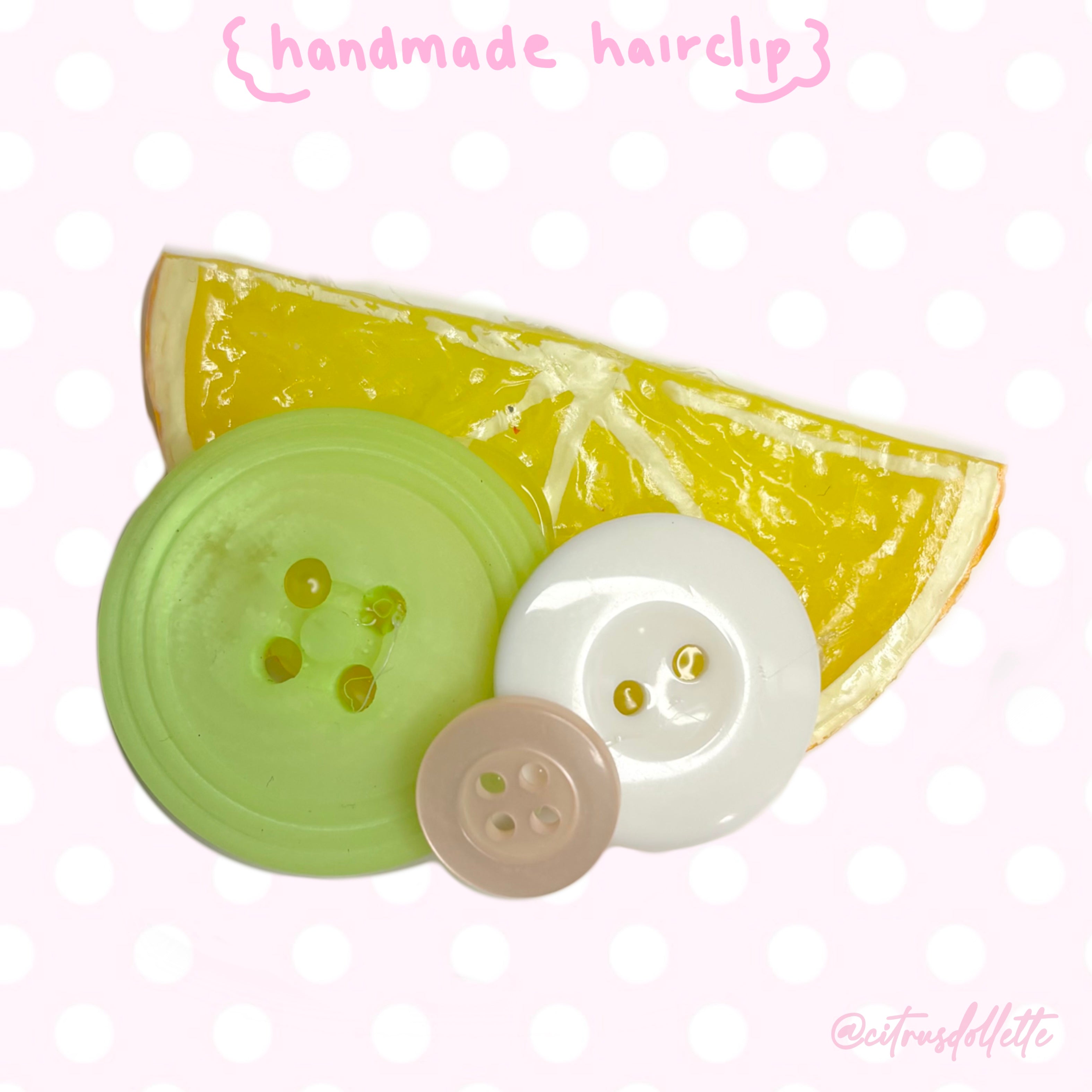 Button Hair Clips