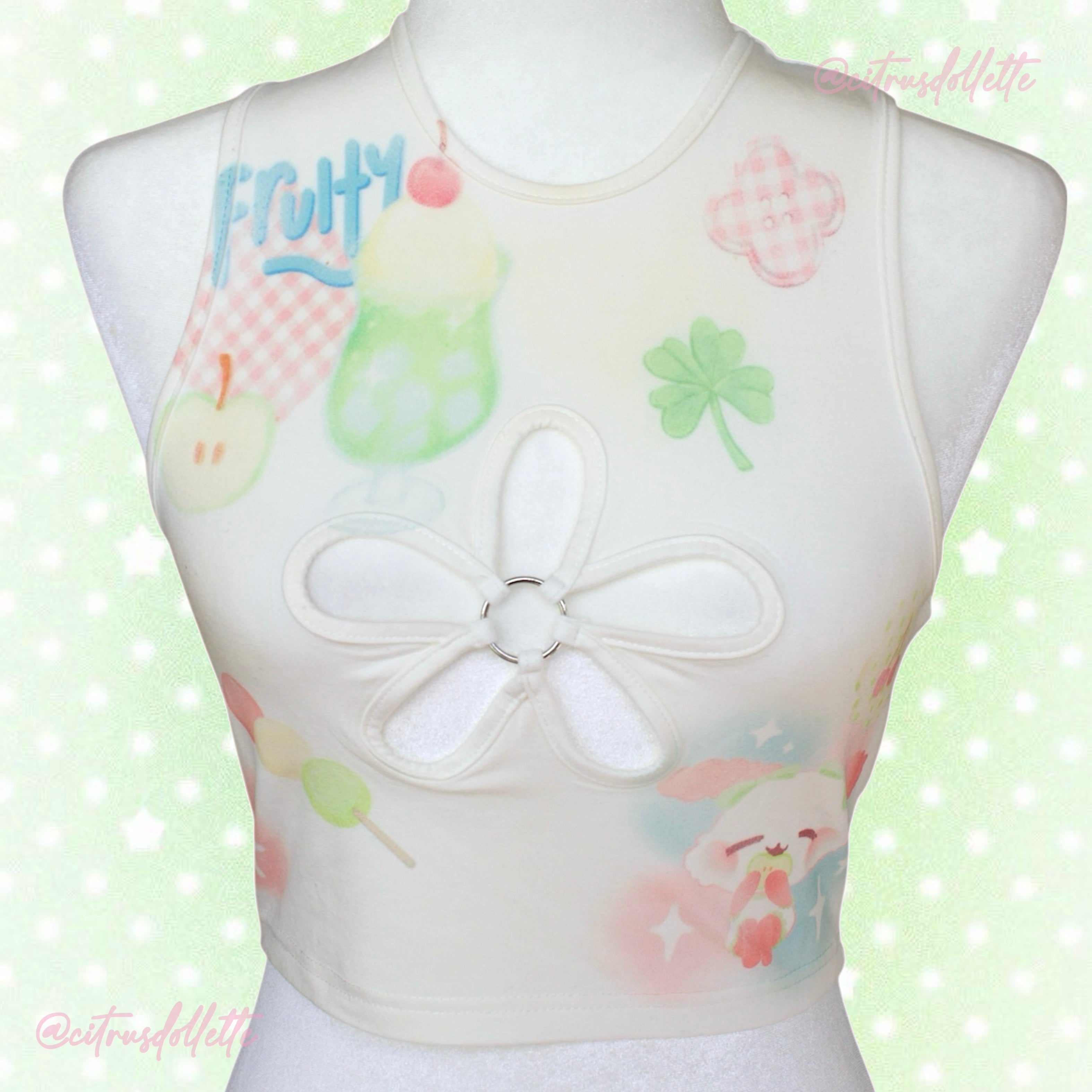 Fruity Flower cutout top
