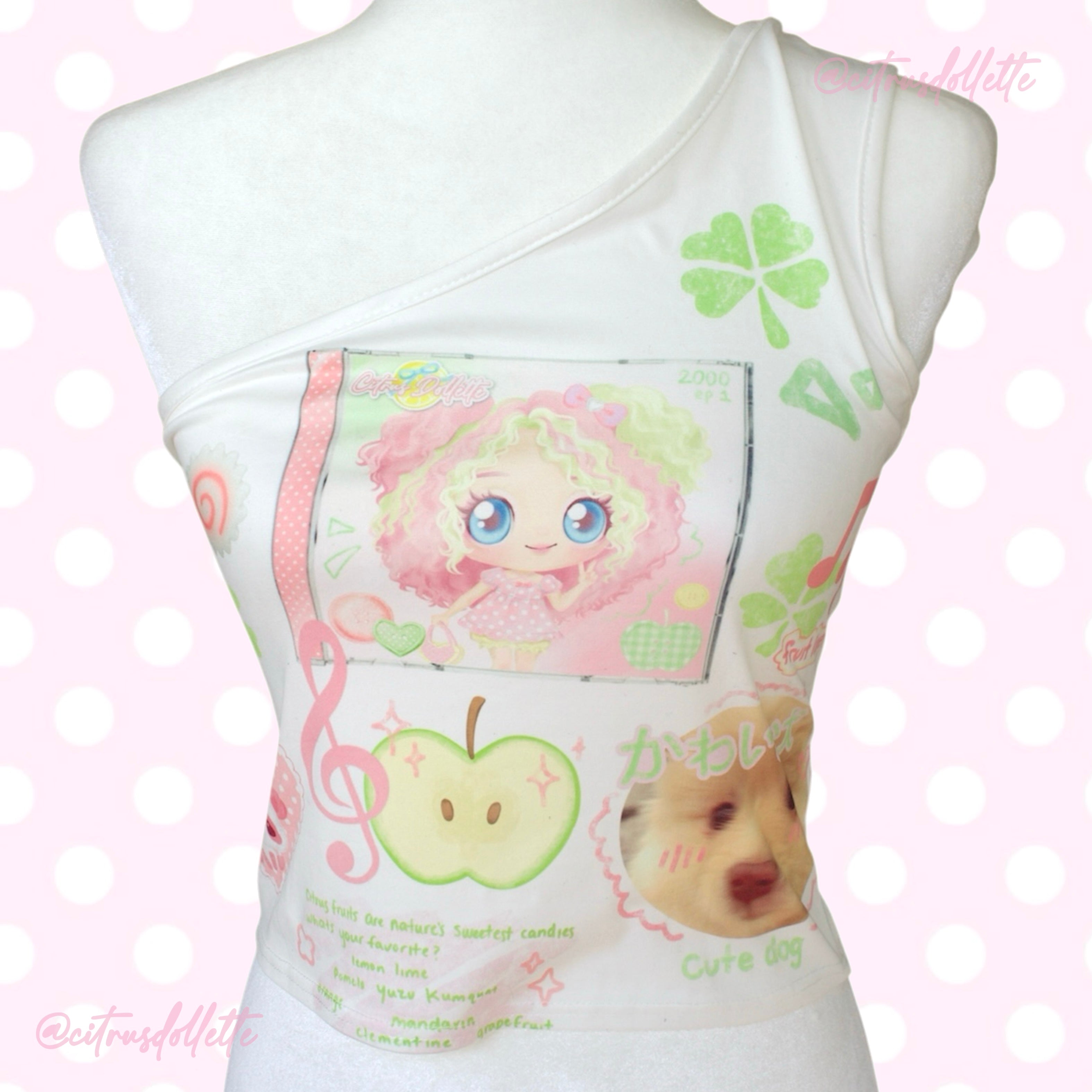 Dollette Musical one shoulder top