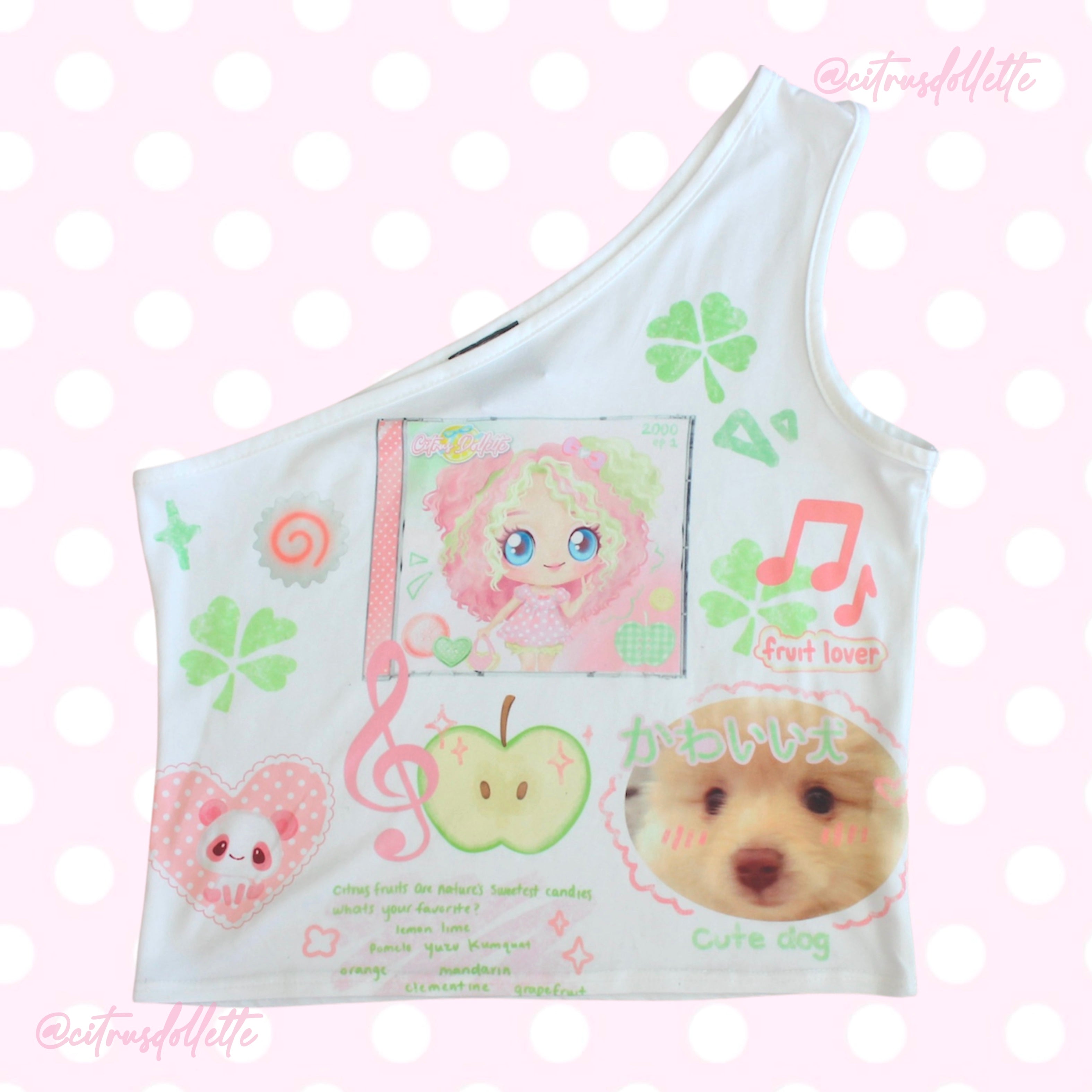 Dollette Musical one shoulder top