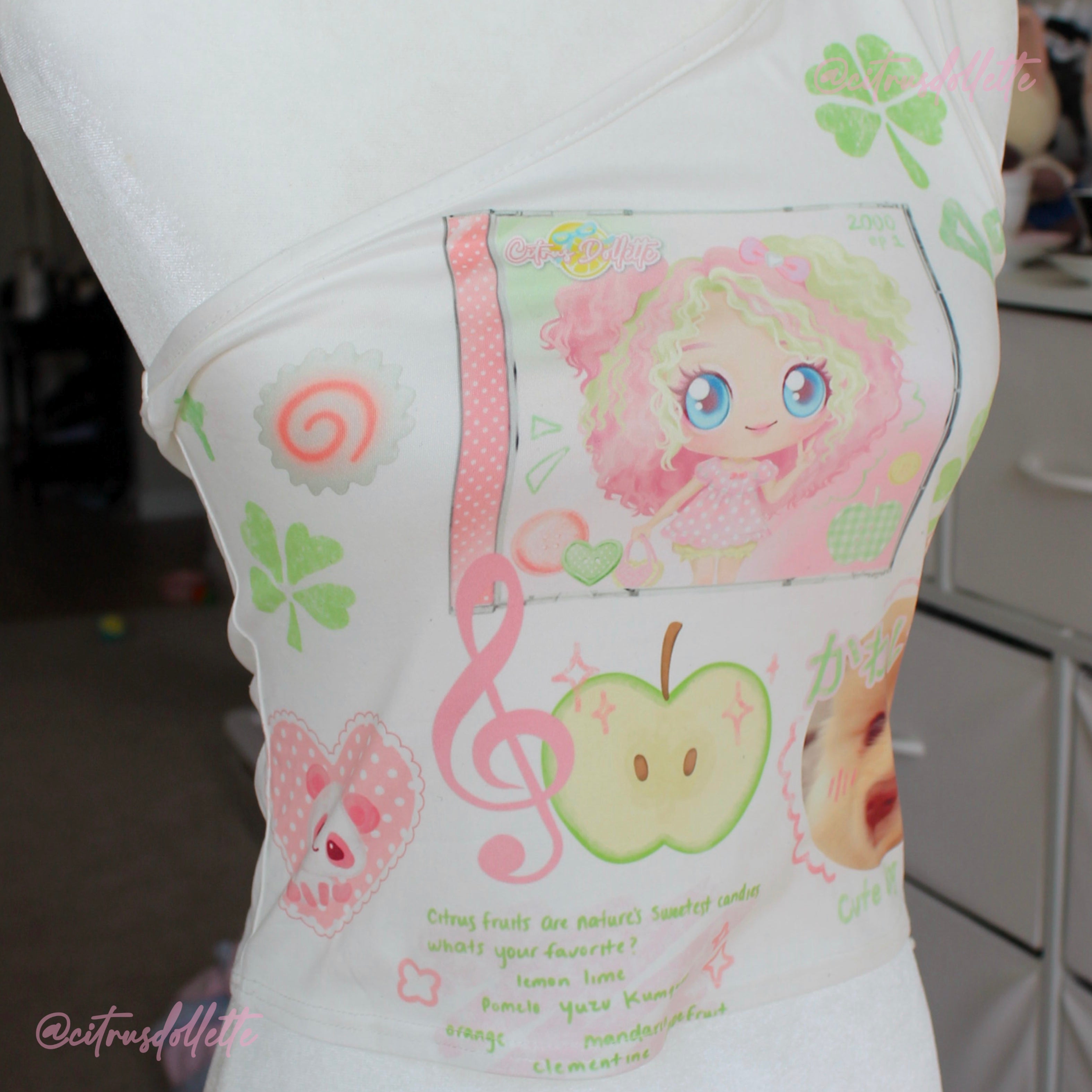 Dollette Musical one shoulder top