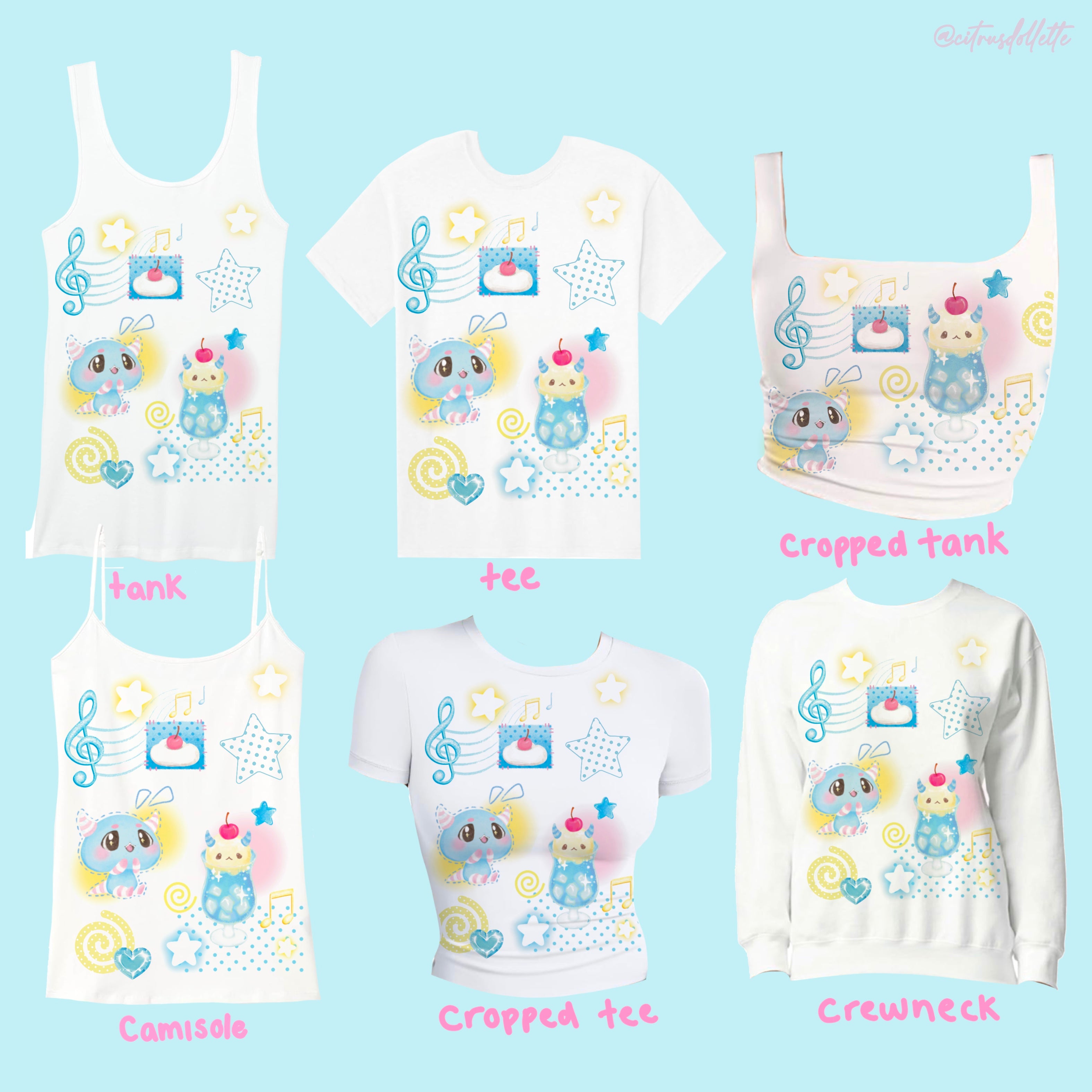 Custom Keke Blue Monster Top