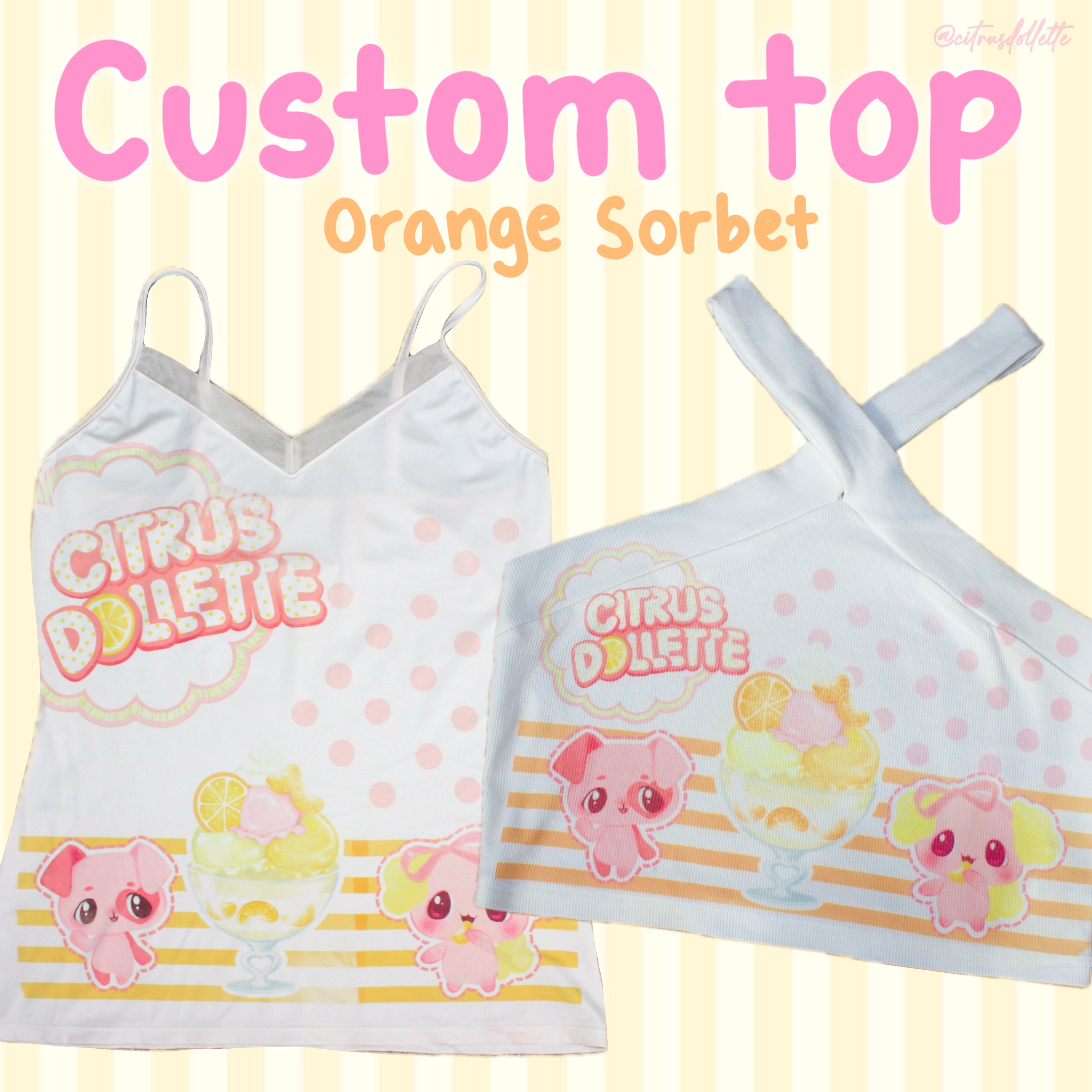 Custom Orange Sorbet Top