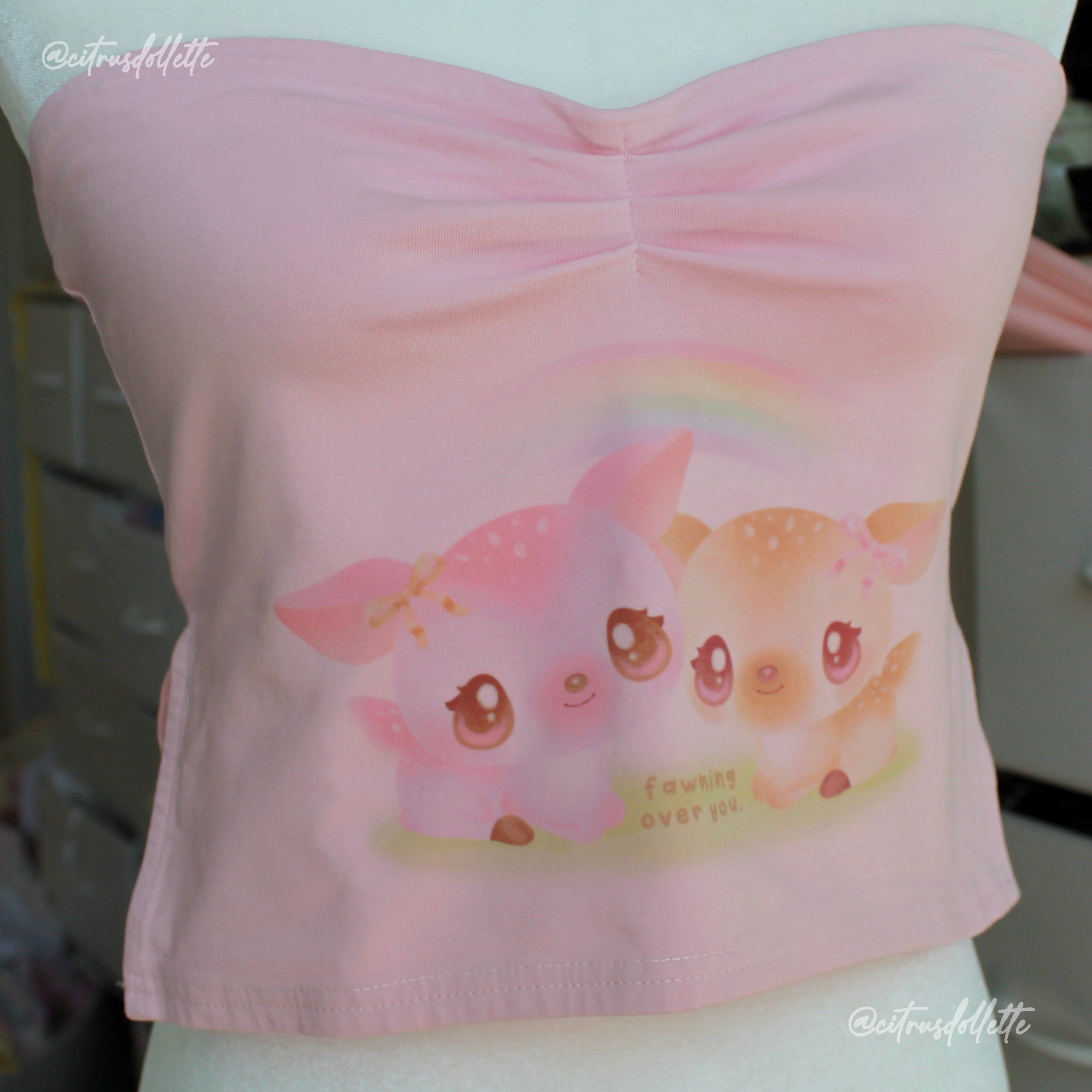 Fawning Over You pink tube top