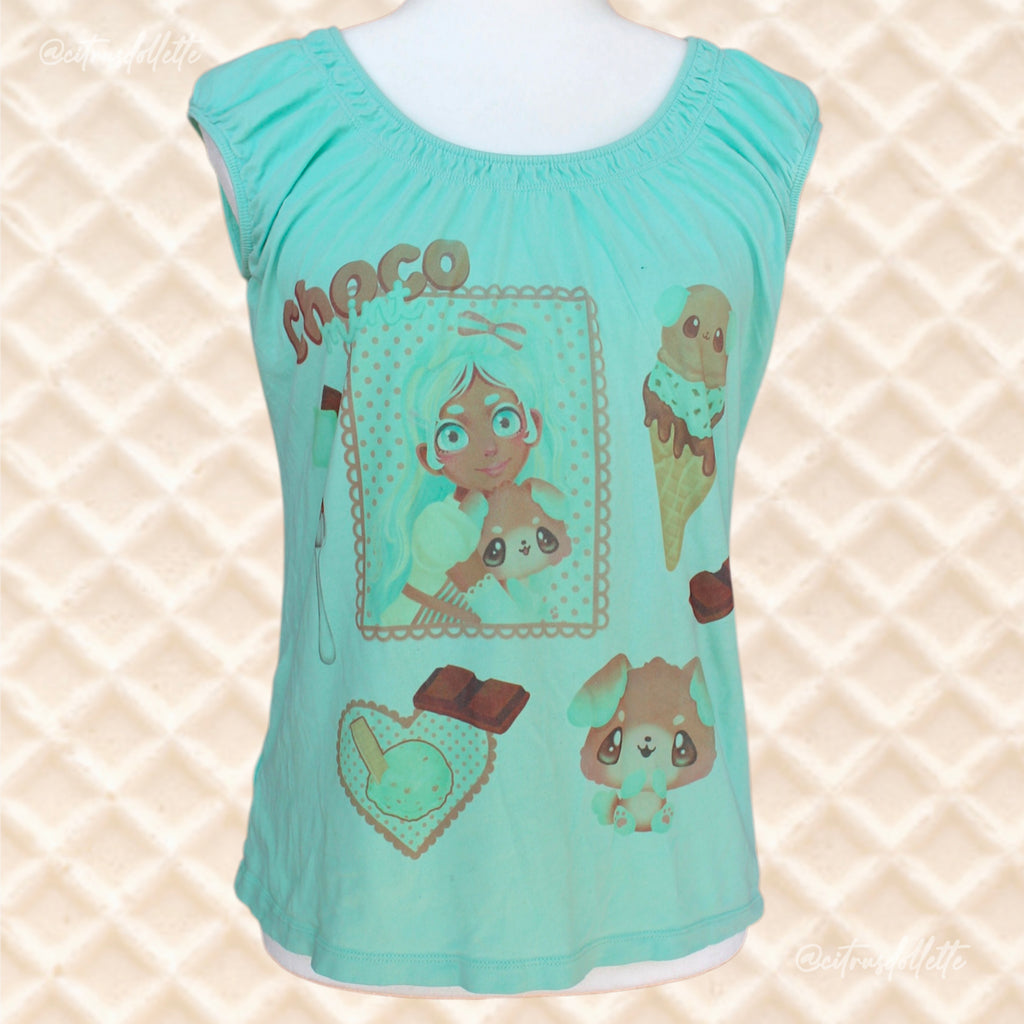 Choco Mint teal top