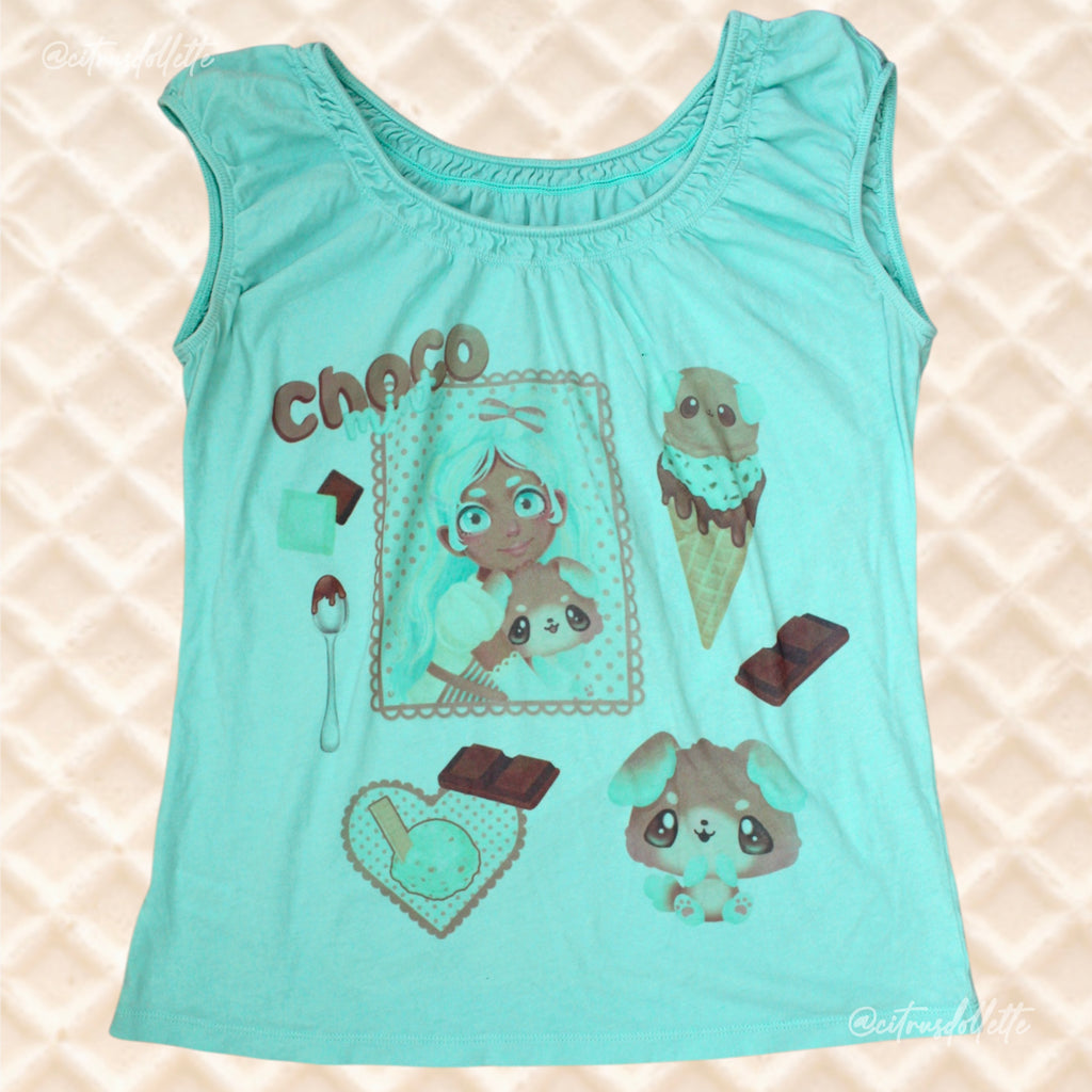 Choco Mint teal top
