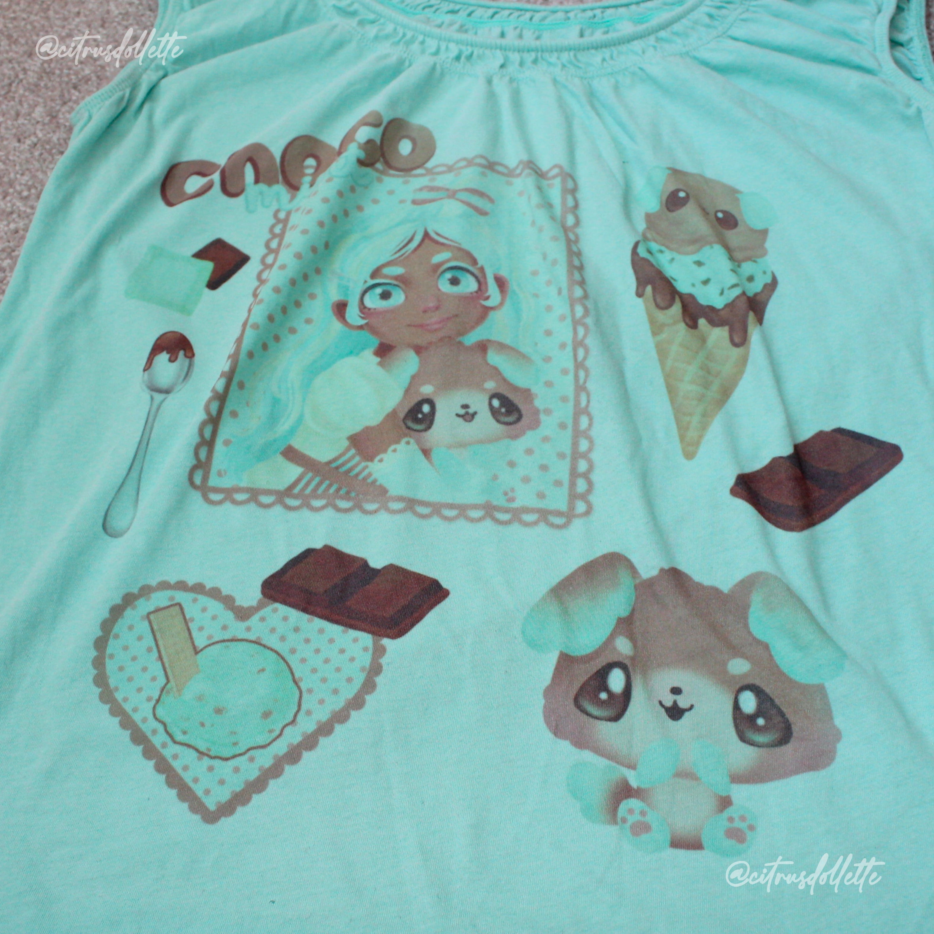 Choco Mint teal top