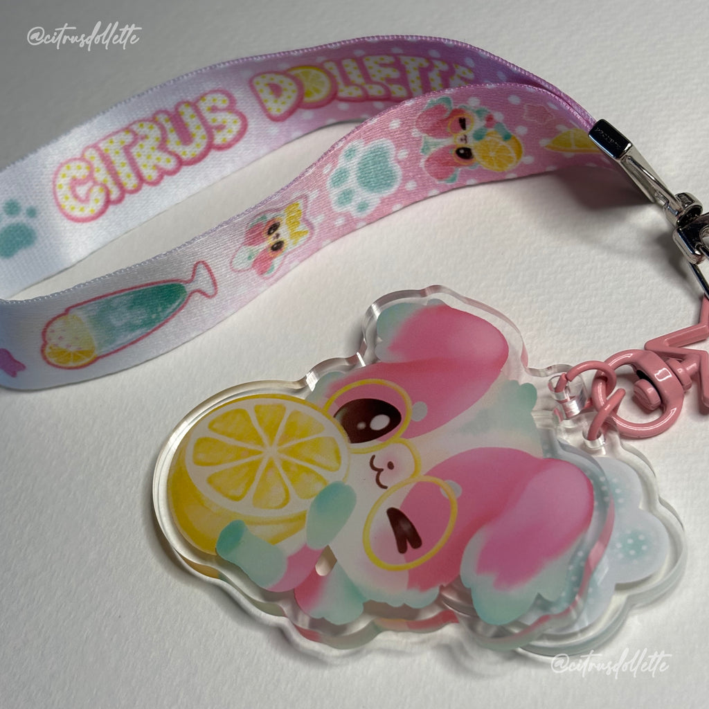 Yuzu Puppy Wrist Lanyard + Keychain